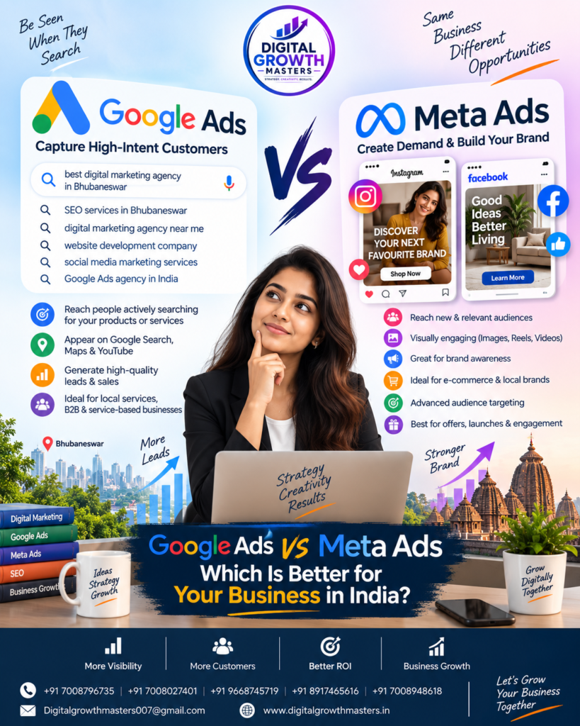 Google Ads vs Meta Ads for businesses in India